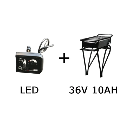 10Ah LED 500 Вт Мощный электрический велосипед конверсионный комплект с 36 В 10Ah 12Ah литиевая батарея E-bike 2" 27,5" 700C бесщеточный концентратор мотор колеса - Цвет: 10Ah LED