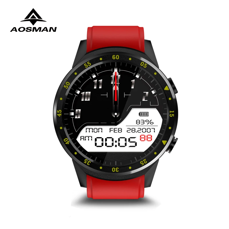 AOSMAN F1 смарт часы с камеральным монитором сердечного ритма gps Bluetooth 240*240 Sim карты
