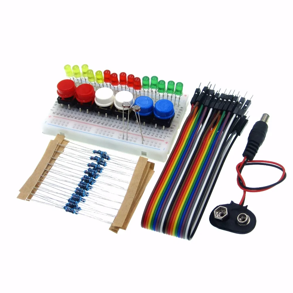 1set new Starter Kit UNO R3 mini Breadboard LED jumper wire button for compatile | Электронные компоненты и