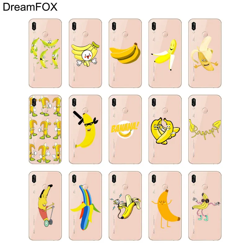 DREAMFOX K261 Banana Soft TPU Silicone Case Cover For Huawei Honor 6A 6C 7X 9 10 P20 Lite Pro P Smart |