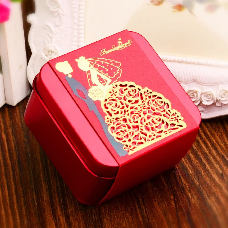 6 шт./лот Мини жестяная коробка для хранения конфет на свадьбу подарочные коробки
