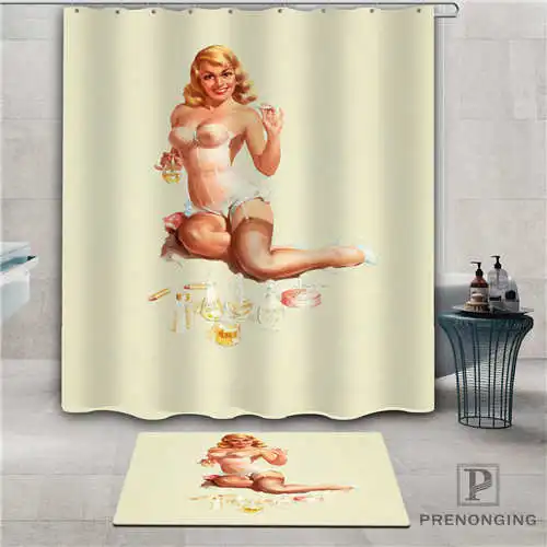 Индивидуальный pin-up (1) водонепроницаемый занавеска для душа коврик ванной