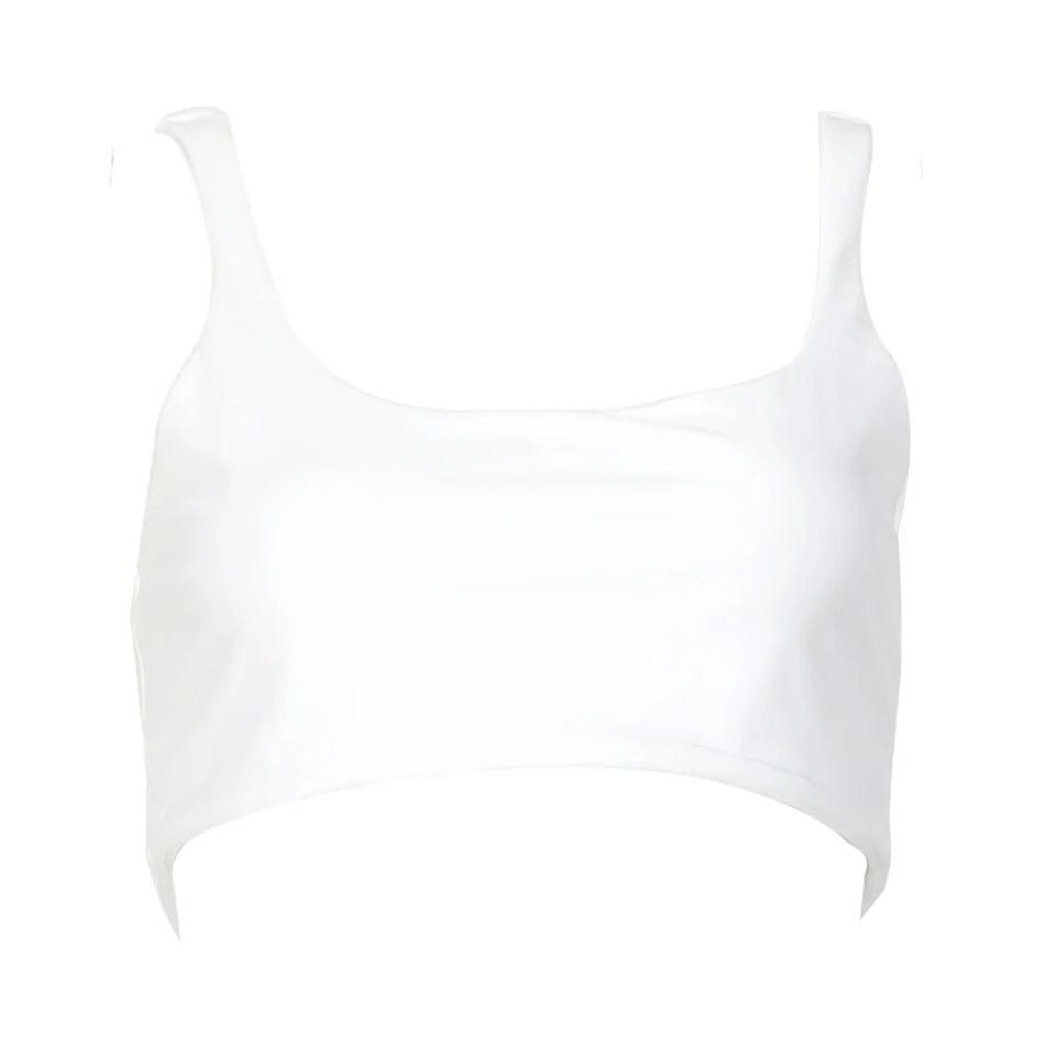 white top Kyliejenner, хлопковый спортивный комплект из двух предметов, Gymwear, дизайнерская, новая мода, тонкие лямки, эластичный пояс, укороченный топ, леггинсы, штаны, комплект - Цвет: white top