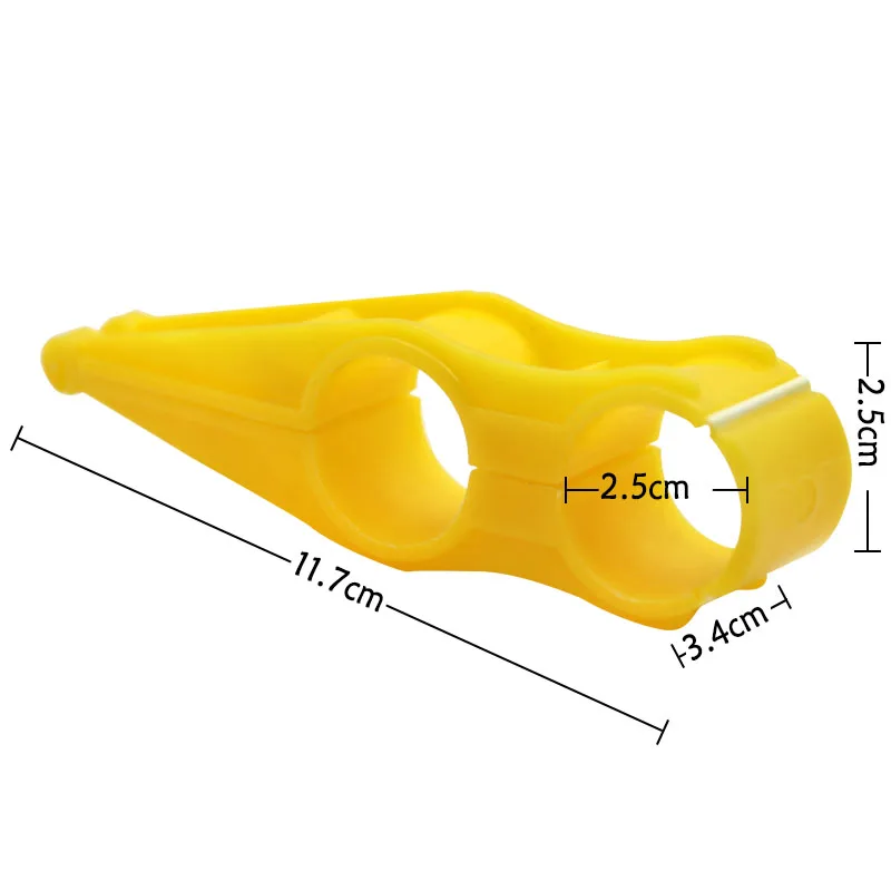 Yellow Птицефабрика водная система Курица Пластиковый поилка держатель фиксированный крюк для 25 мм трубы птицы гусь, утка кормушки - Цвет: Yellow