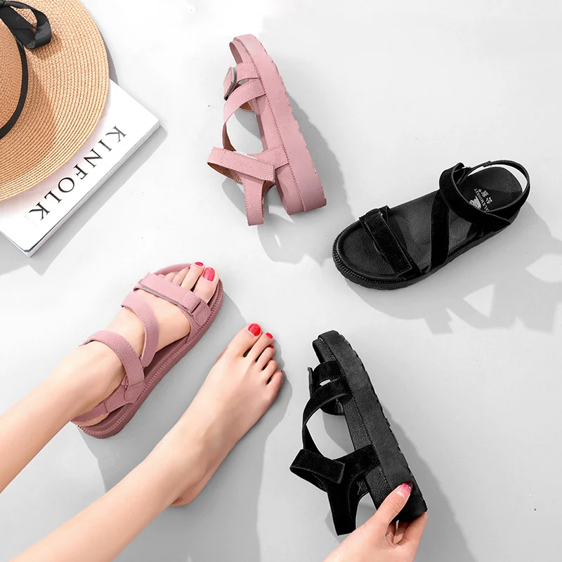 Новые женские сандалии пляжные сланцы для девочек модные летние босоножки из