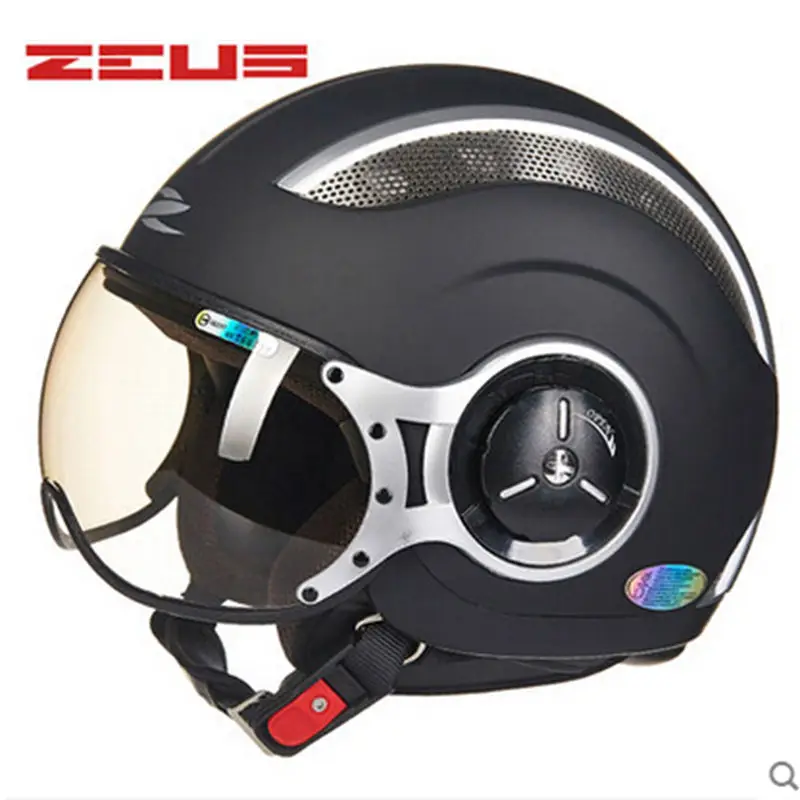 Мотоциклетный шлем с открытым лицом мотоциклетный реактивный в стиле ретро 3/4