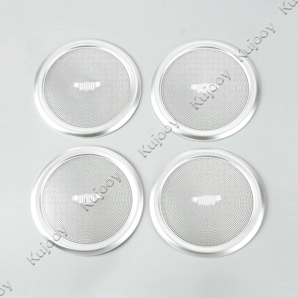 4 шт. хром автомобиль передний + задняя дверь сбоку стерео Динамик сетки накладка