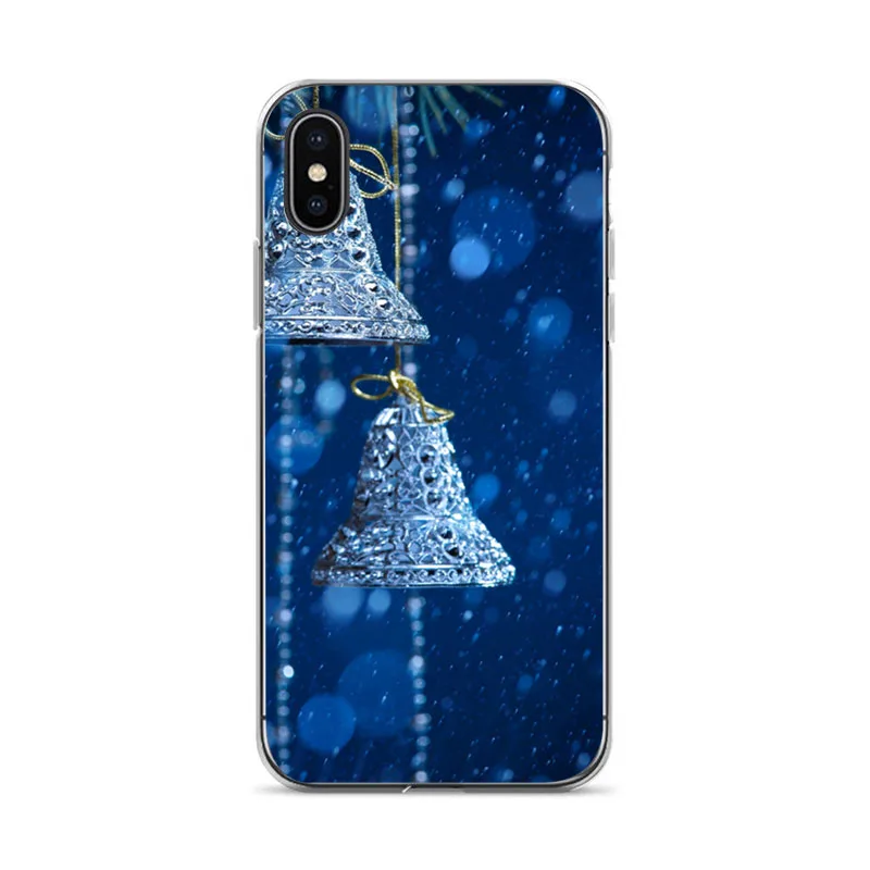 Happy рождественские обои для iPhone 7 7plus печать рисунок телефон чехол iphone 8 6 S Plus SE XR XS
