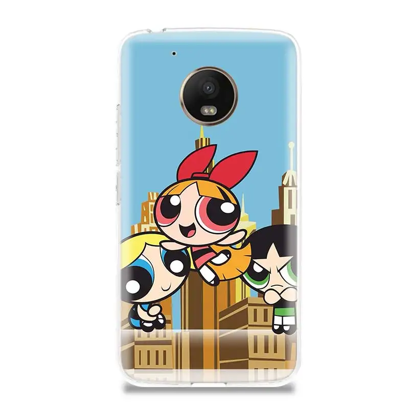 Аксессуары для девочек Powerpuff чехол телефона Motorola Moto G7 G6 G5S G5 E4 Plus G4 E5 Play X4 с узором