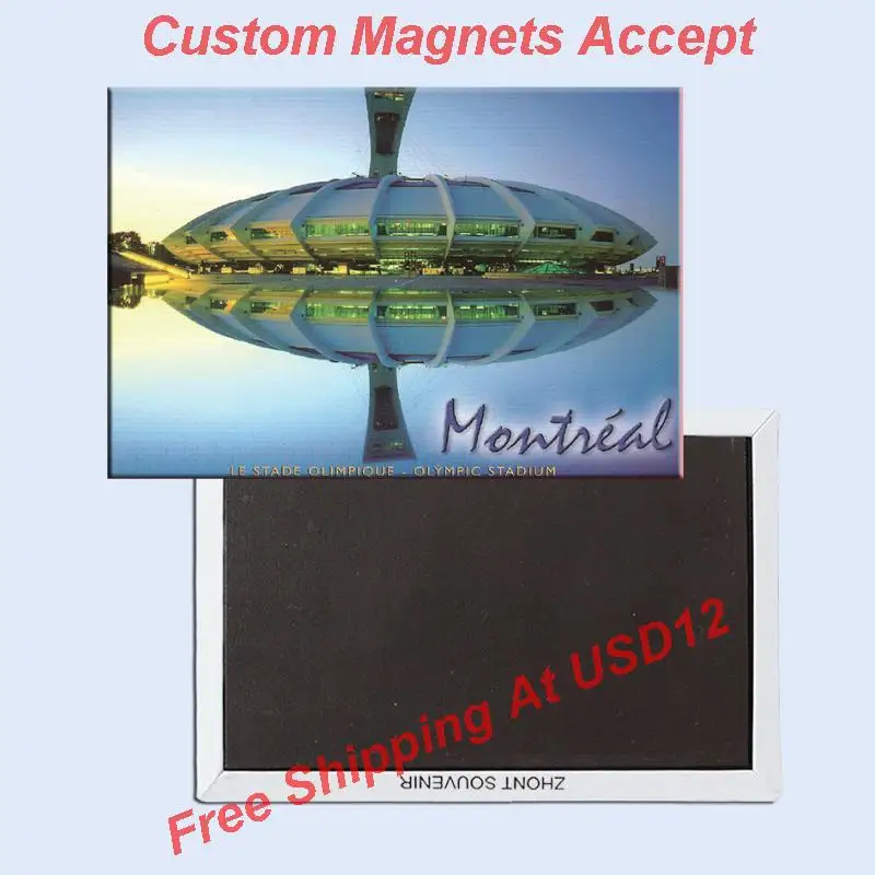 

SOUVEMAG 78*54*3mm Canada Montreal Metal Wrapped Souvenir Fridge Magnets 20335 Rigid Plate Tourist Memories