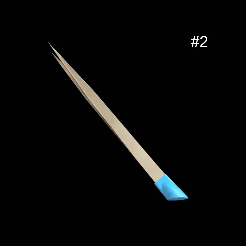 pattern 2 1 шт. прямые пинцеты для ногтей 3D стикеры палочка для страз металла Гвозди Инструменты с силиконовым нажим головы Professional инструменты - Цвет: pattern 2