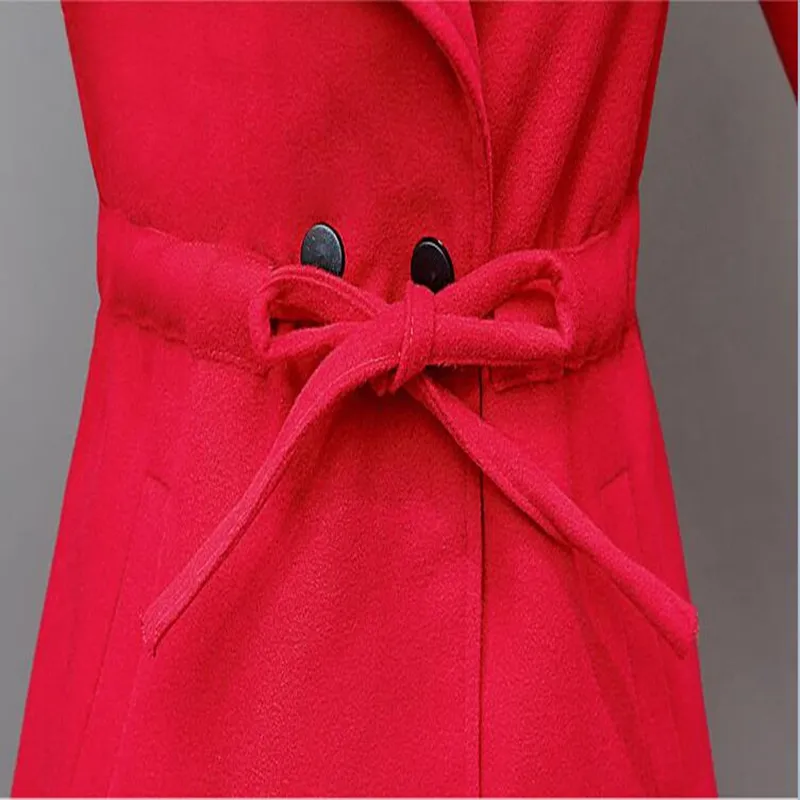Новое осенне-зимнее женское пальто Vestido плюс размер тонкое однотонное модное
