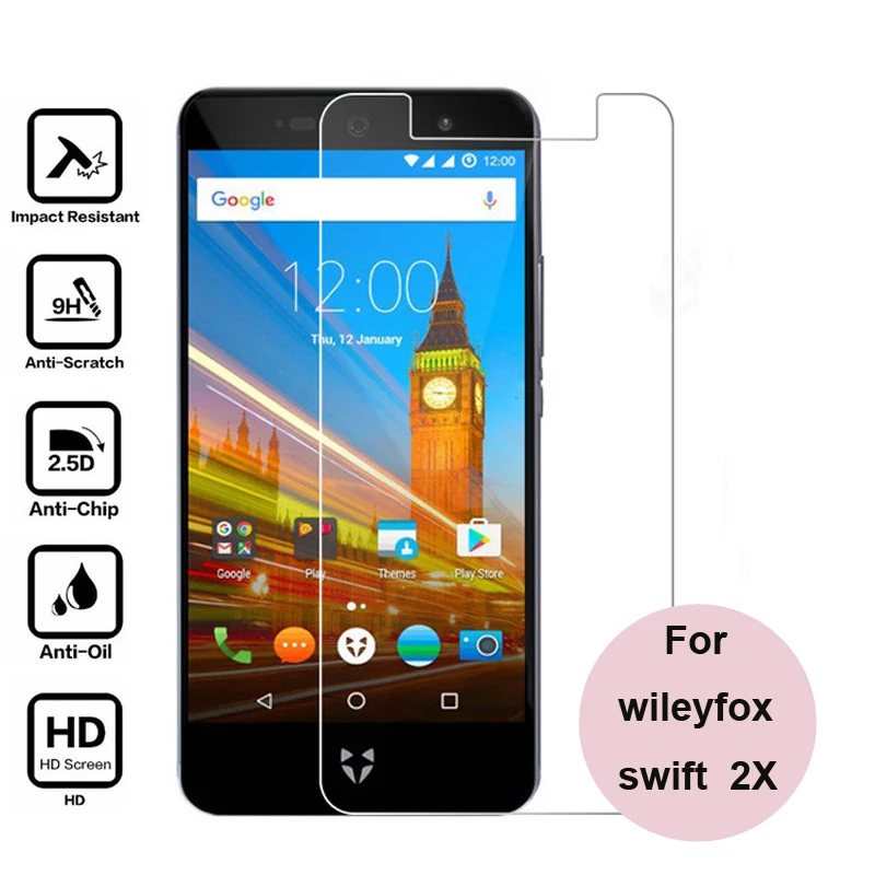 Закаленное стекло 9H 2.5D для Wileyfox Swift 2X Премиум Защитная пленка экрана 2X5 2 &quot