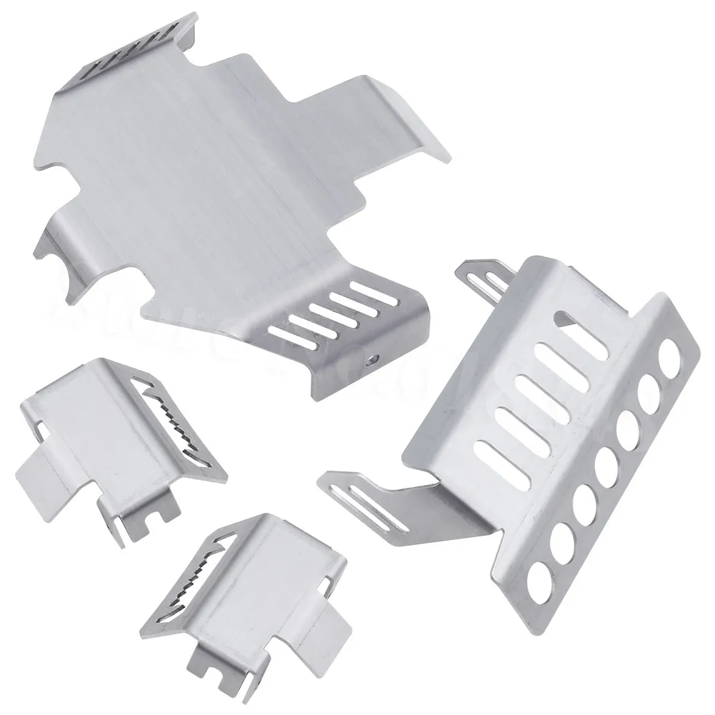 10 компл. TRX4 нержавеющая сталь ось защитный кожух опорная плита бампер шасси защитный комплект набор для Traxxas TRX-4 Trail 1/10 RC Гусеничный