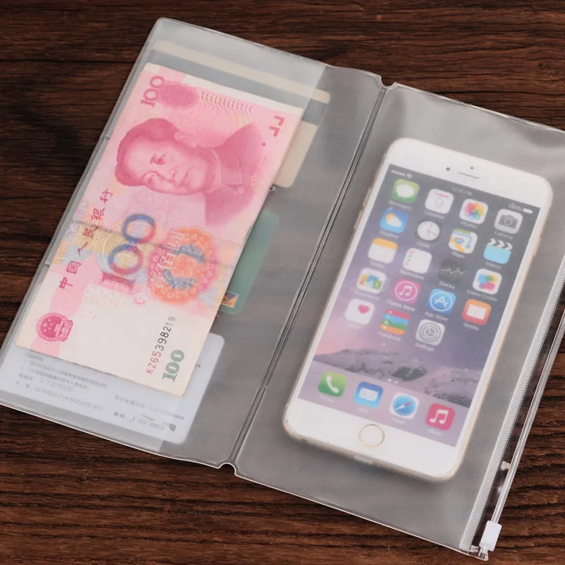 Дорожный дневник для ноутбука из ПВХ на молнии Защитная сумка визиток аксессуар