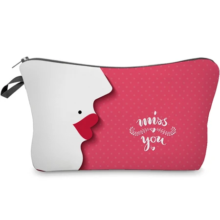 hzb913 Jom Tokoy Несессер для косметики make up Miss you термопечать косметичка модная женская брендовая Сумка Для Макияжа - Цвет: hzb913