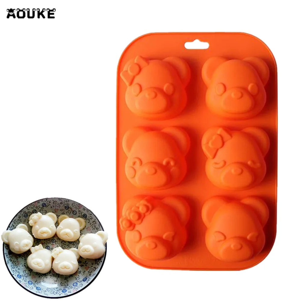 Инструменты сделай сам для милой формы медведя силиконовые выпечки шоколада