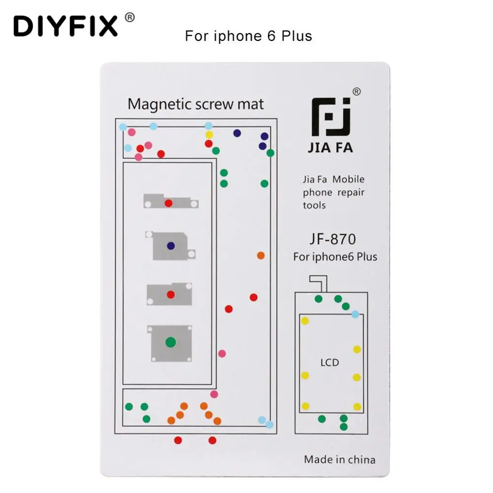 for iPhone 6Plus 1 шт. Профессиональный Магнитный винт коврик для iPhone X 8 8P 7 7P 6 6 Plus 6s направляющая винтовая прокладка Хранитель диаграмма коврик инструмент для ремонта мобильных телефонов - Цвет: for iPhone 6Plus
