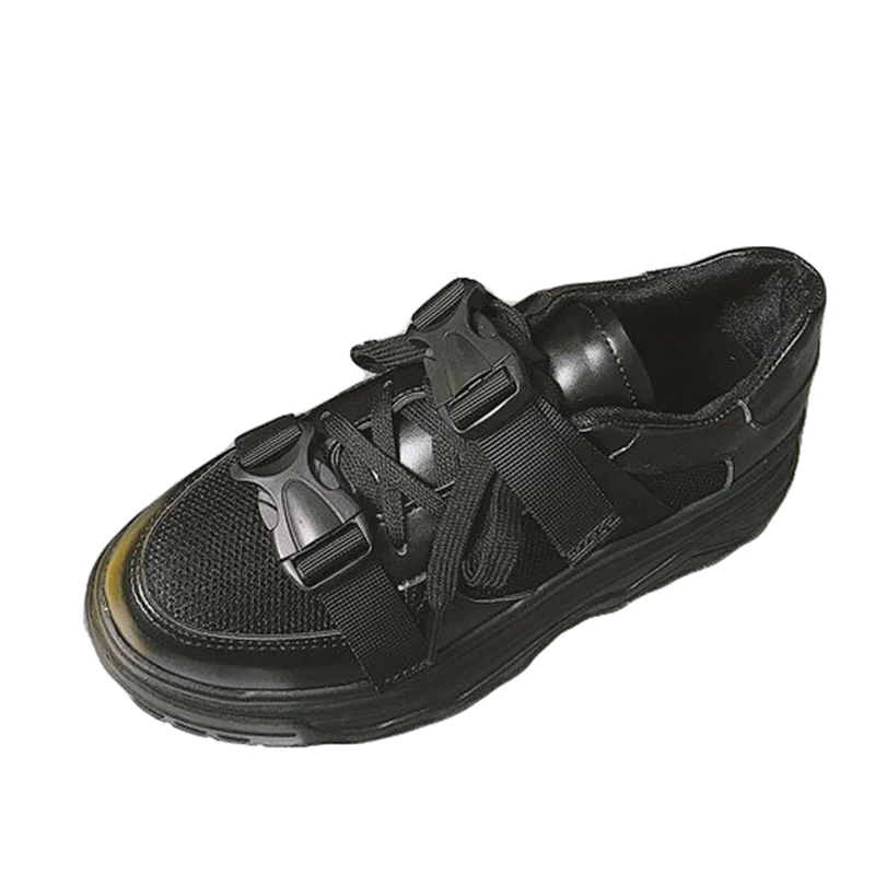 Новинка осени 2021 женские туфли в Корейском стиле Харадзюку на толстой низкой