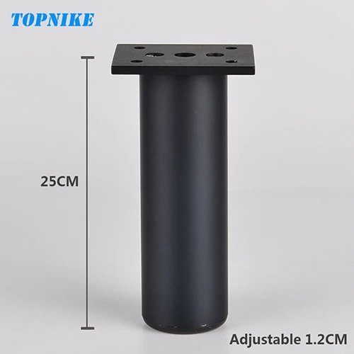 25CM(38x250mm) TOPNIKE 4 штуки черный настраиваемый по высоте кухонный шкаф для ног SupACport кровать для ног регулируемые ножки для ТВ шкафа алюминиевый сплав - Цвет: 25CM(38x250mm)