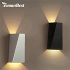 Минимализм с двойной головкой в виде геометрических фигур 10 Вт светодиодный настенный светильник интерьера Гостиная прикроватный ночник лампы теплый холодный белый 110V 220V