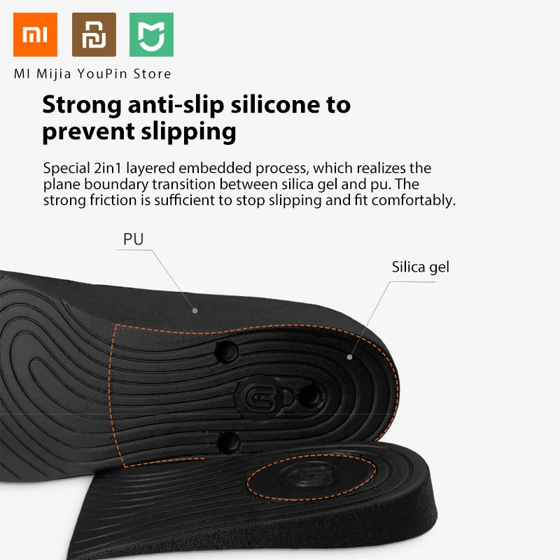 Xiaomi Mijia увеличение половинные стельки Pad Стельки для увеличения роста мужского женская обувь Высота стельки в обувь Pad 1,5/2/3,5 см