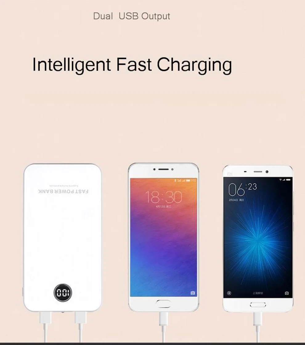Vogek10000mAh Quick Charge 3,0 power Bank 2i внешний аккумулятор банка 18 Вт Быстрая Зарядка power Bank с двойным USB выходом для телефона