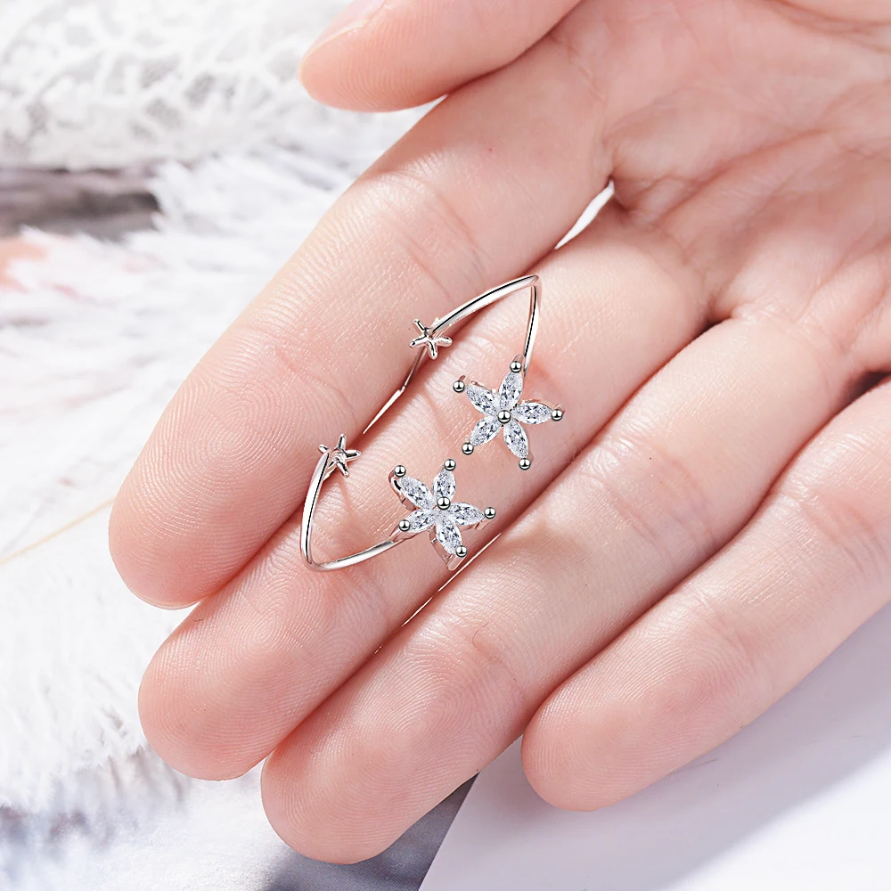 Женские серьги-гвоздики из серебра 2019 пробы с кристаллами | Украшения и