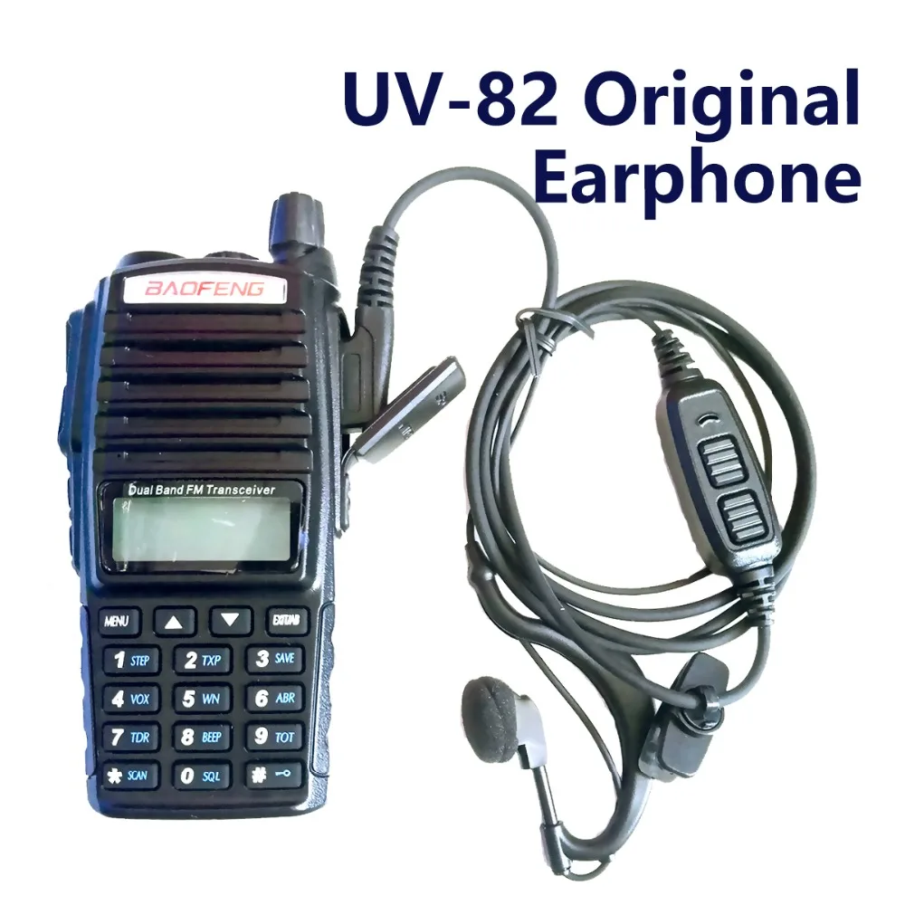 Оригинальные наушники Baofeng с микрофоном двойные PTT-наушники для рации UV 82