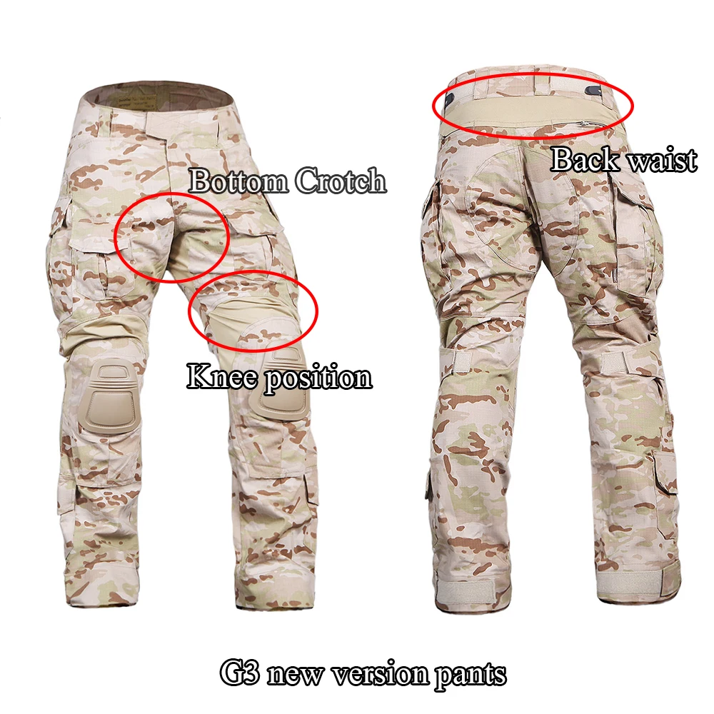EMERSONGEAR боевые брюки с наколенниками военные Aamy охотничьи страйкбол Wargame брюки Emerson Брюки Multicam Arid EM9351