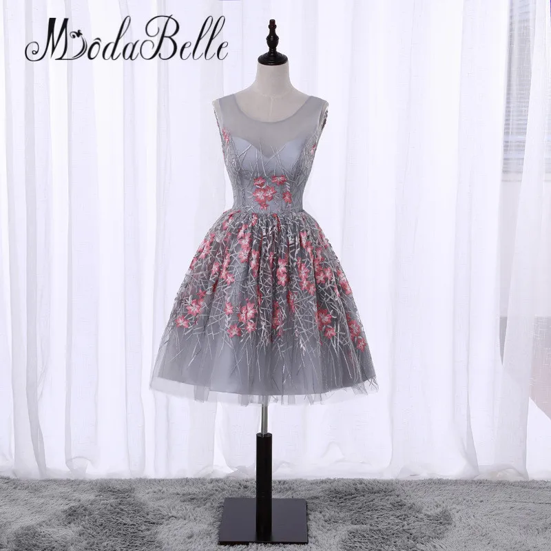Modabelle Juniors милые короткие платья для выпускного вечера 2017 Unde r$ 100 Vestidos De Coctel серое