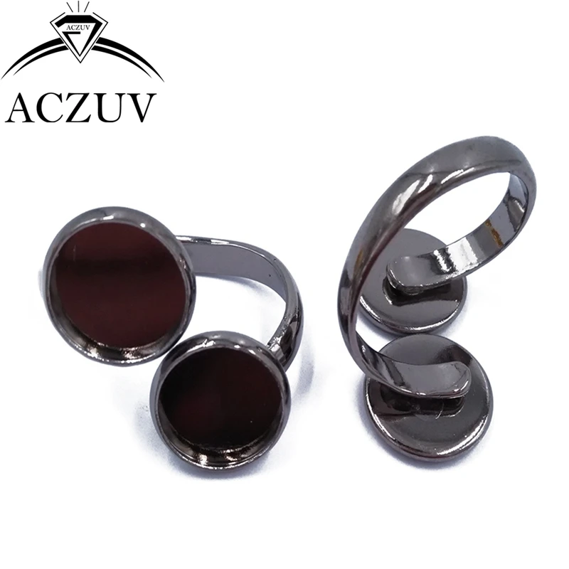 Основа для кабошона с двойной рамкой 10/12 мм серебро/золото/бронза/античная