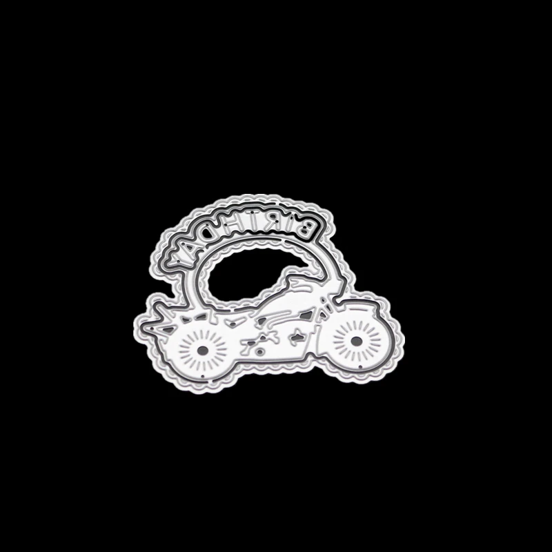 Мотоцикл день рождения металлические штампы трафареты для DIY Скрапбукинг альбом