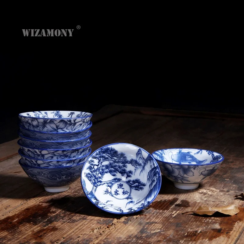WIZAMONY стаканчик Цзиндэчжэнь Буе и белый китайский фарфор чайная чаша чайная чашка чайный набор керамический Atique глазурь кунг-фу Мастер чашка