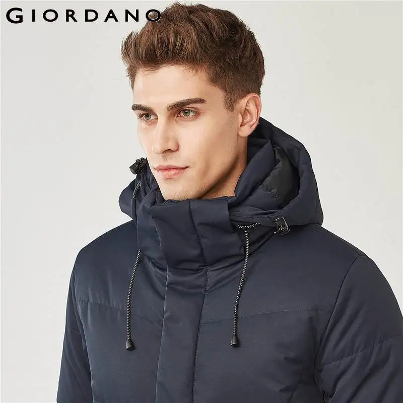 Giordano мужской пуховик по форме пальто из утиного пуха данная модель имеет два