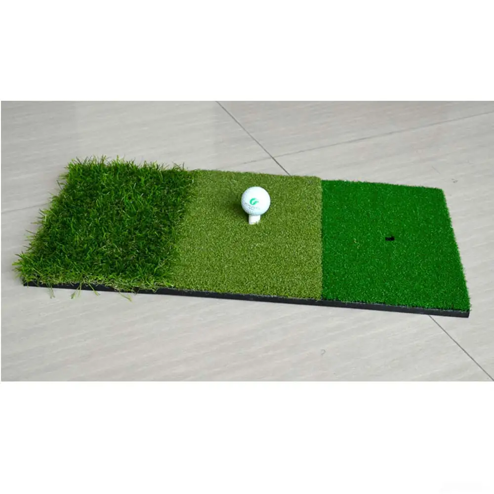 FUNGREEN 1" x 24" Гольф-коврик для ударов Крытый Открытый Tri-Turf Гольф-коврик с тройниками отверстие Практика Гольф-коврик переносной Гольф тренировочные принадлежности