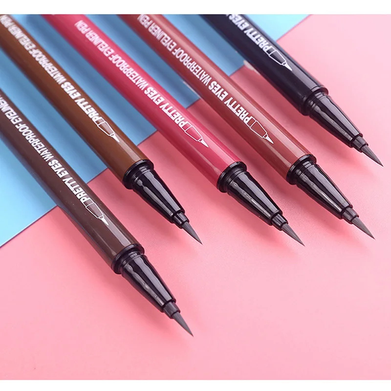 Soft Waterproof Smooth Eyeliner Pencils Eyes Makeup Brown Black Color Pigments Liquid Eye Liner Pen Cosmetics |