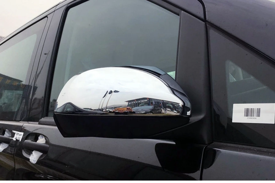 2 шт. для Mercedes-Benz Vito W447 ABS Дверь Зеркало заднего вида Защитная крышка отделка яркое серебро