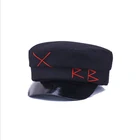 2018 модные шерстяные военные шапки, повседневная шапка с плоским верхом, осенне-зимняя мужская и женская шапка капитана, винтажный козырек из искусственной кожи, унисекс, хлопок