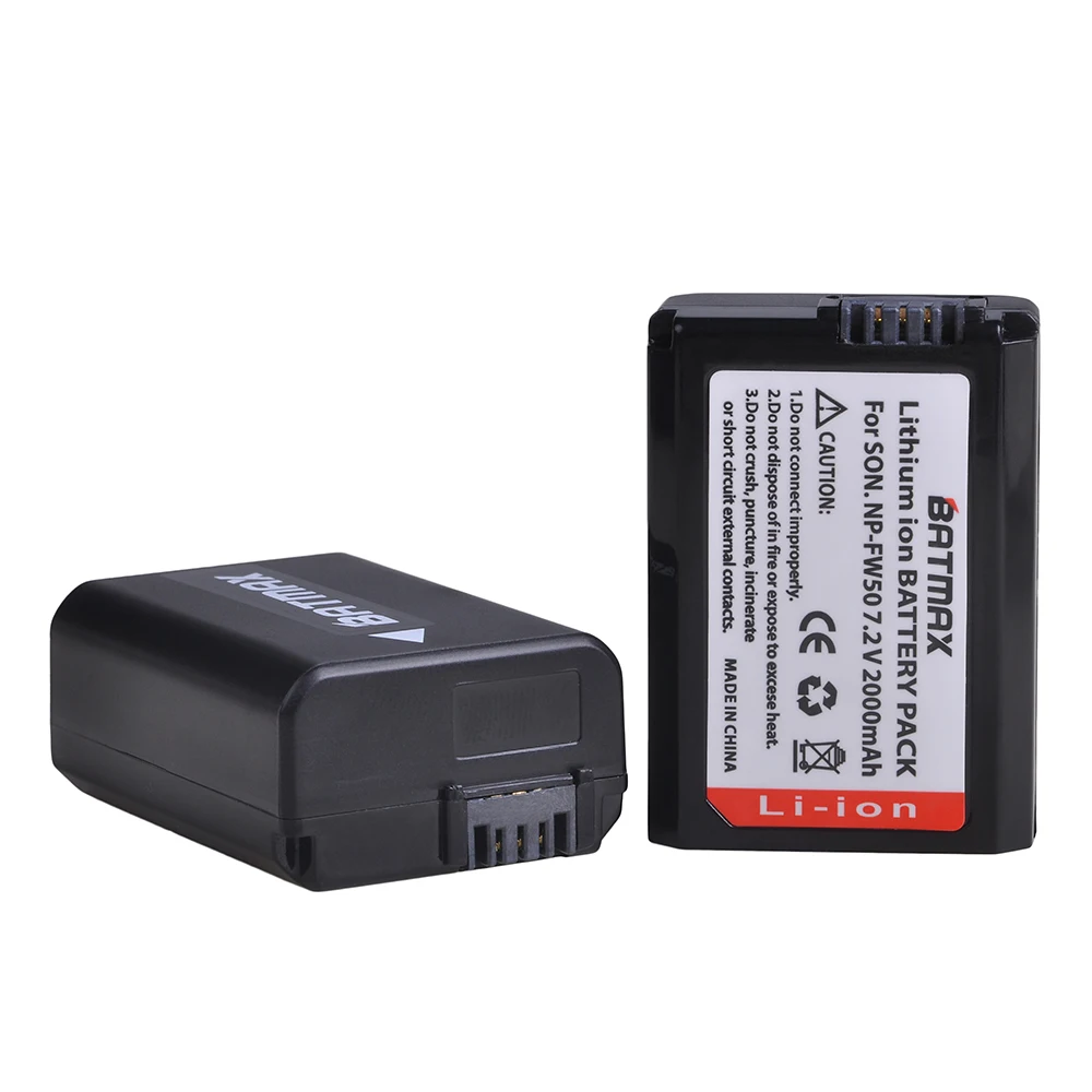 2 шт. NP-FW50 NP FW50 FW50 Батарея+ ЖК-дисплей USB Dual Зарядное устройство Тип C Порты и разъёмы для sony NEX-7 NEX-5R NEX-F3 NEX-3D Alpha a5000 a6000 a7II