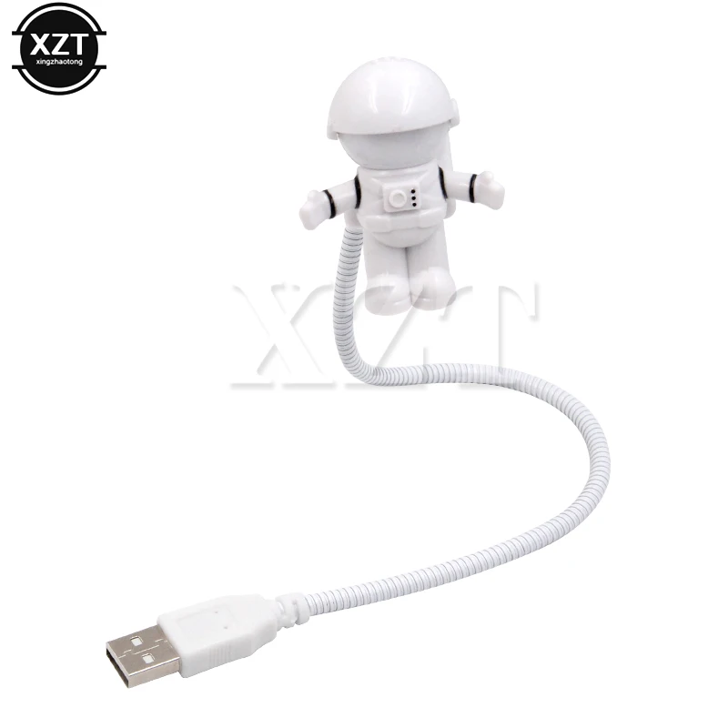 Штекер Mini-USB трубка для чтения настольная лампа в виде космонавта астронавт для портативного компьютера ПК Тетрадь чистый светодиодный ночной Светильник гибкий Регулируемый новые