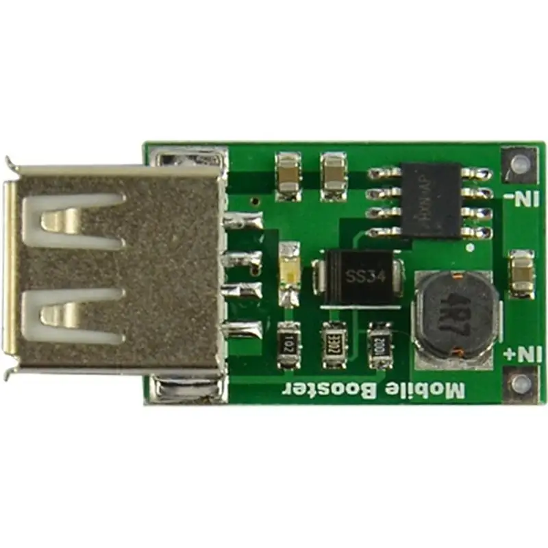 Мини DC-DC повышающий преобразователь 0 9 В ~ 5В до 600мА USB выходное зарядное
