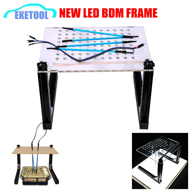 New LED BDM FRAME Lite BDM Рамка светодиодный светильник с сеткой помощник 4 шт. зонд Pin ECU программист инструмент работает для KTAG/KESS и т. д. BDM зонд 22 шт - Цвет: New LED BDM FRAME
