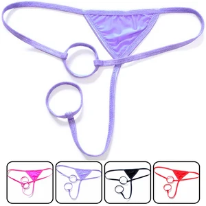 Мужское нижнее белье, трусики-бикини с отверстием, с Т-образной спинкой, стринги, мужское нижнее белье с отверстием для пениса