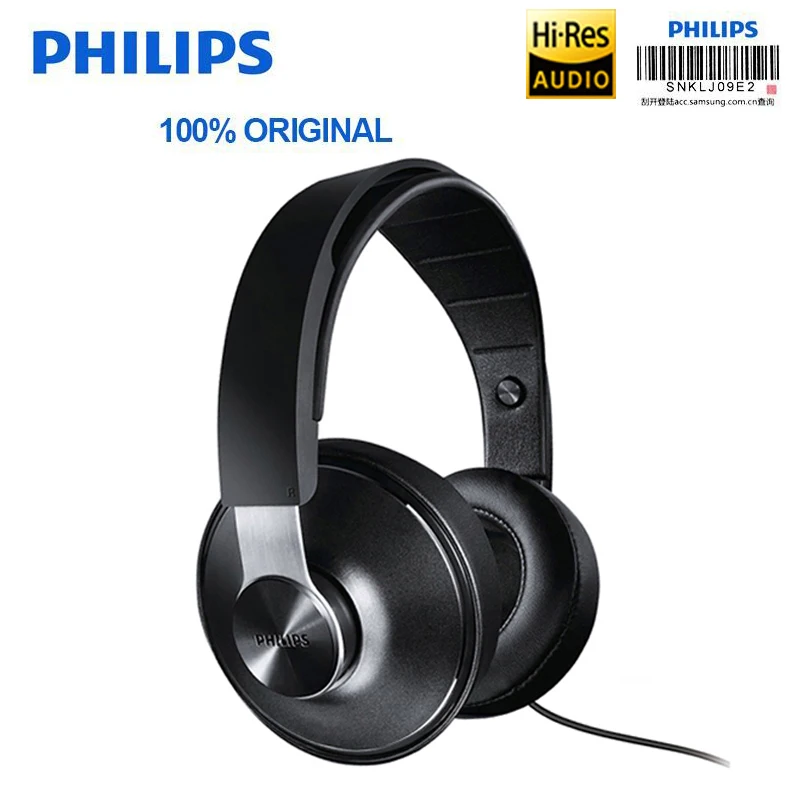 Профессиональные Philips SHP8000 наушники с длинными проводами микрофон Регулятор