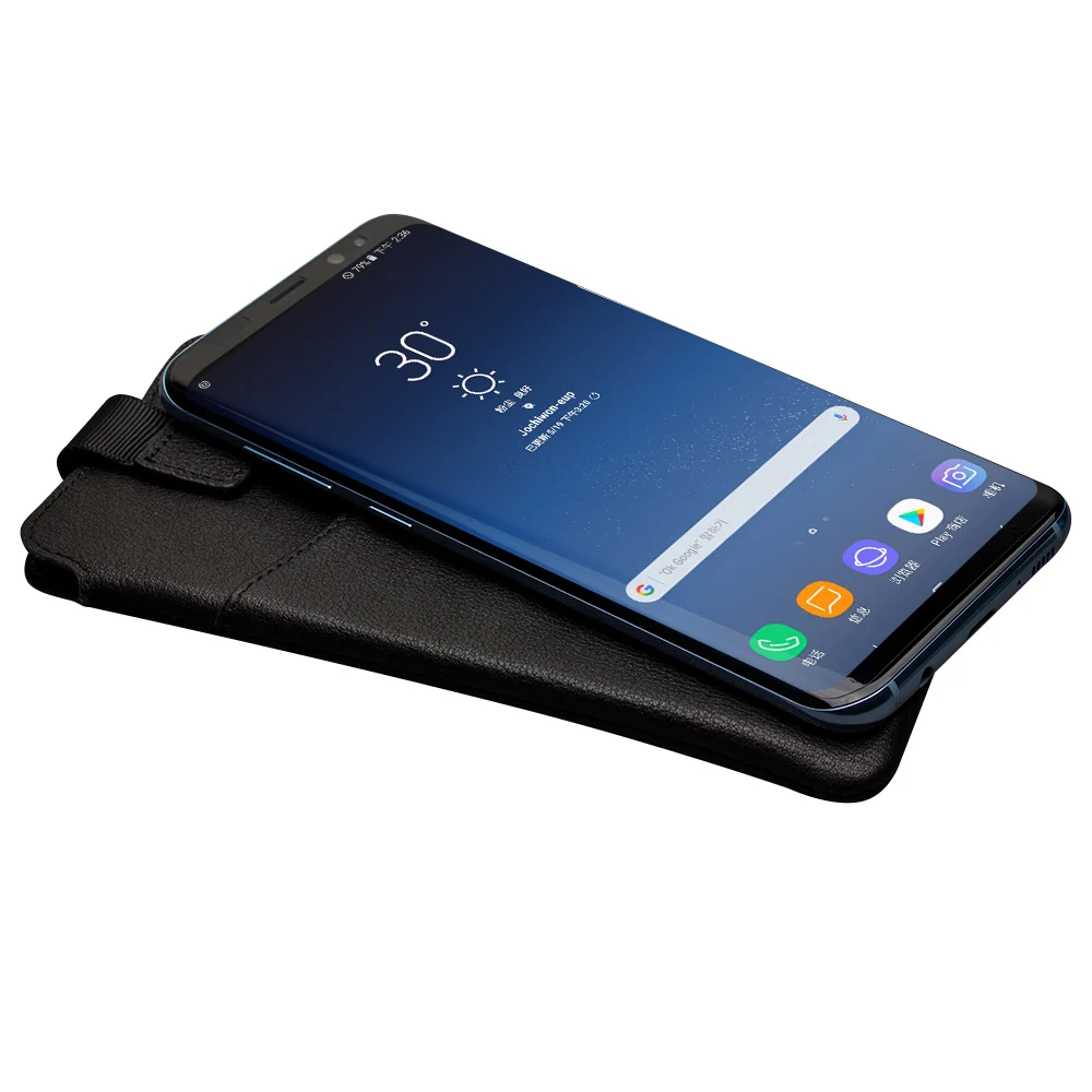 Кожаный чехол QIALINO для Samsung Galaxy S8 Plus роскошный из натуральной кожи + кошелек с