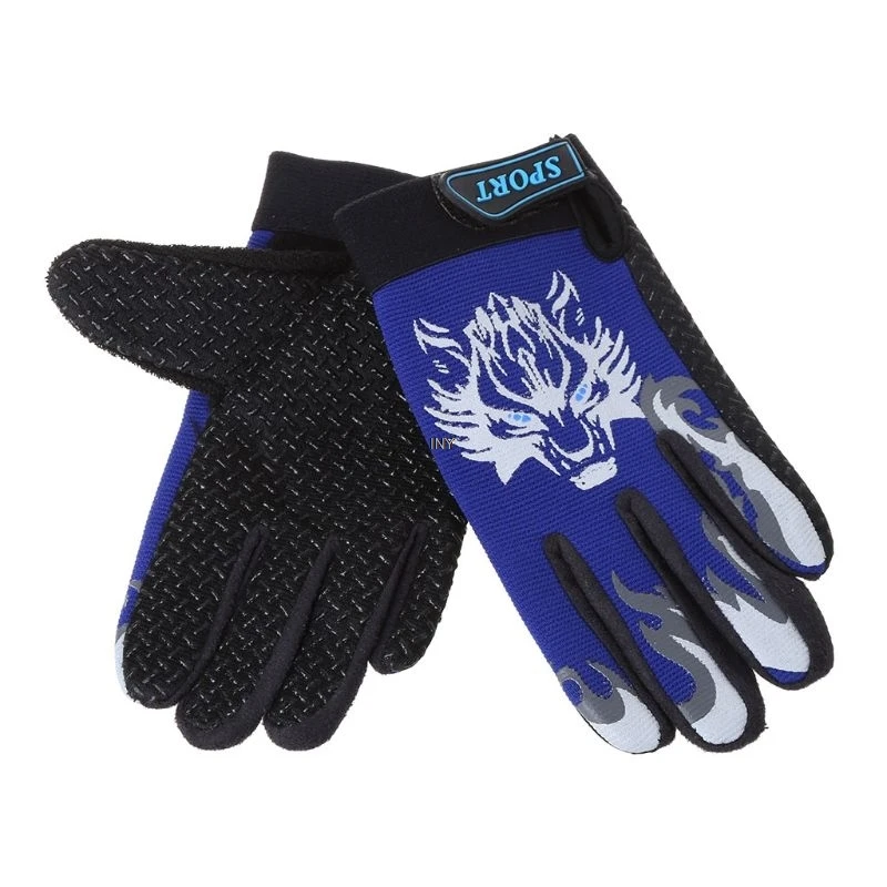 Детские велосипедные перчатки теплые зимние мягкие дышащие Митенки на весь