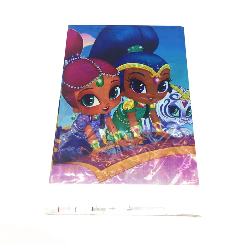 1 шт. одноразовая скатерть мультфильм Shimmer Shine тема покрытие стола малыш мальчик
