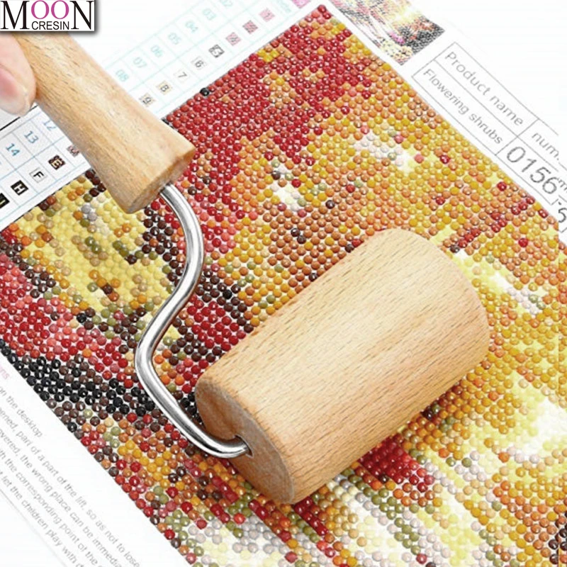 MOONCRESIN алмазная живопись искусство деревянный ролик DIY аксессуары плотное