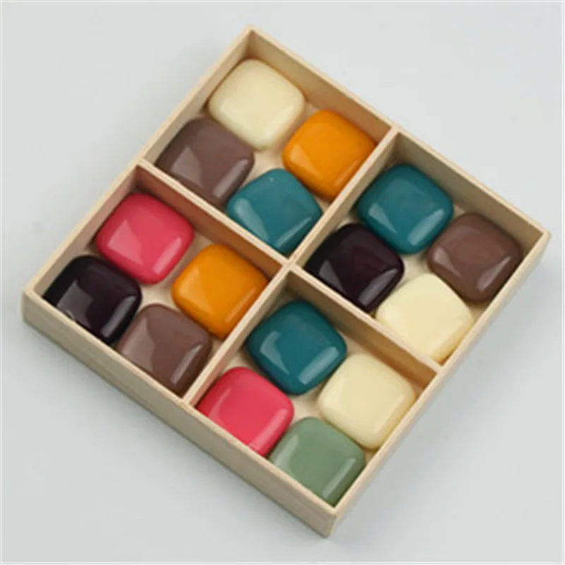 

Акриловые имитация камня Квадратные бусины случайный смешивания аксессуары DIY ювелирные изделия ручной работы с подвеской 19,5 мм 50 шт